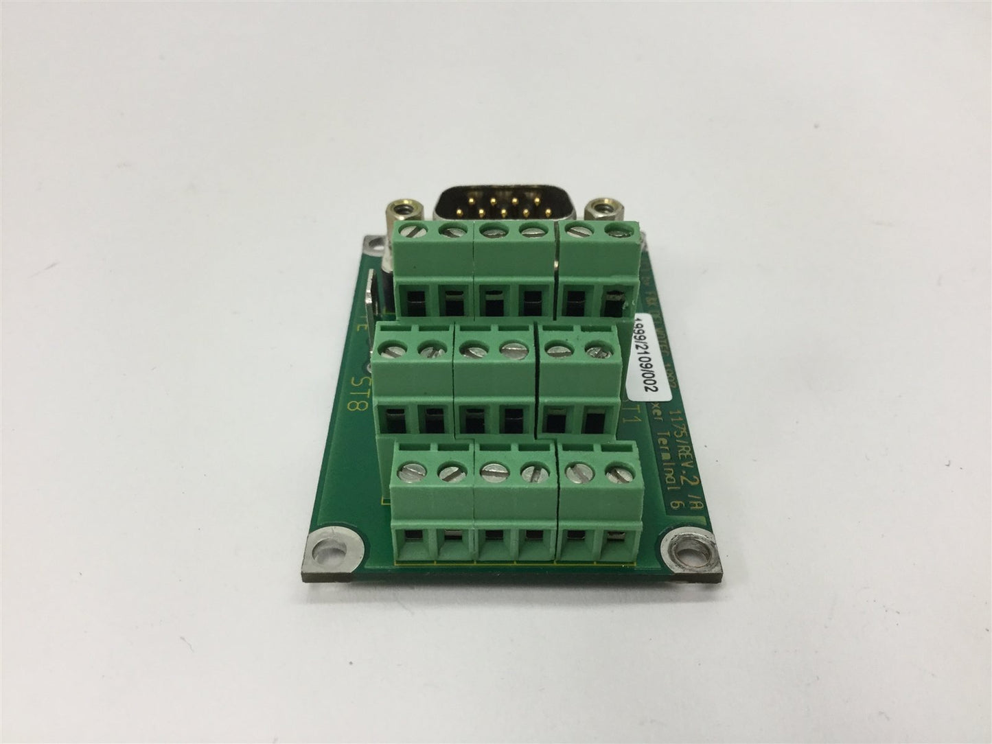 Used F&K Delvotec 1175 Rev.2/A Indexer Terminal 6, 9-Pin Male D-Sub to Screw Terminal