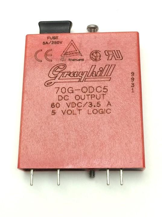 Used Lot of 4 Grayhill 70G-ODC5 Solid State Relay Module In: 5VDC Out: 3-60VDC 3.5A
