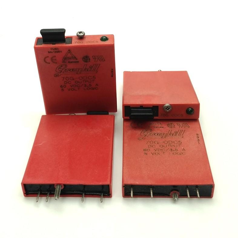 Used Lot of 4 Grayhill 70G-ODC5 Solid State Relay Module In: 5VDC Out: 3-60VDC 3.5A