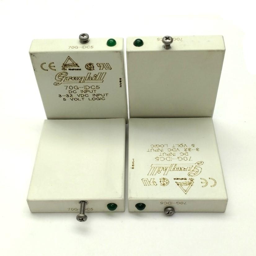 Used Lot of 4 Grayhill 70G-IDC5 Solid State Relay Module In: 3-32VDC Out: 5VDC 10mA