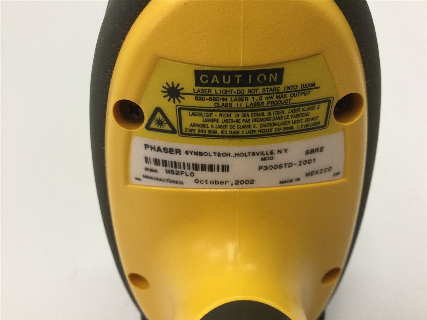 New – Open box New Symbol P300STD-I001 Phaser Handheld Barcode Scanner, Supply: 4.75-14V 100mA