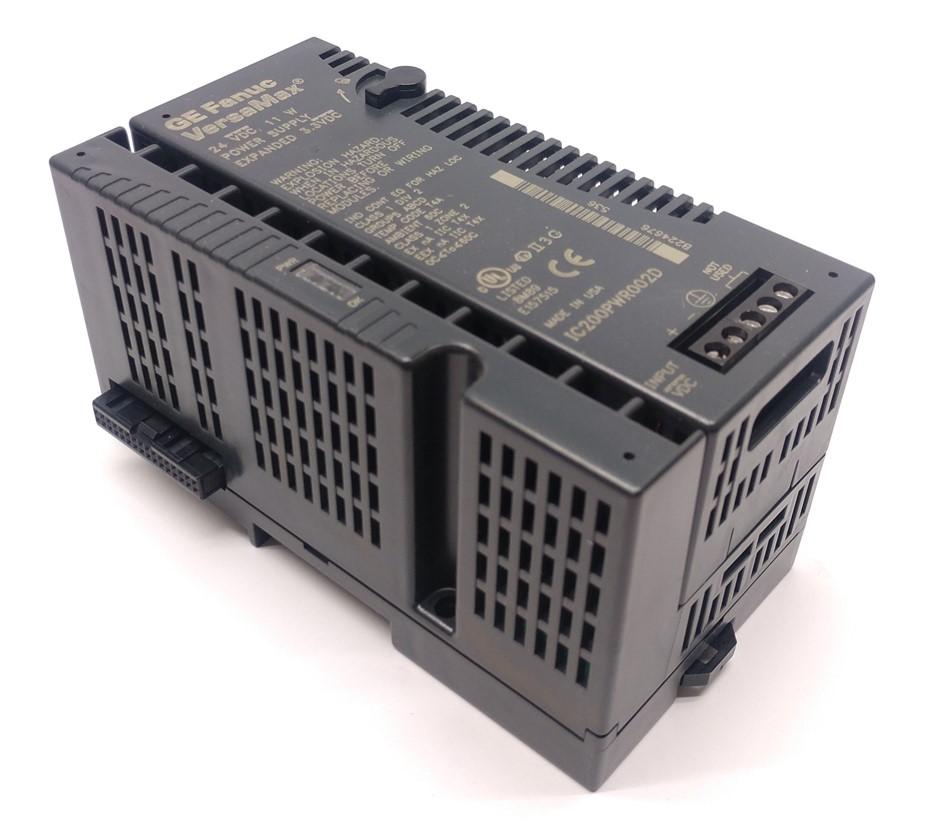 Used GE Fanuc IC200PWR002D VersaMax Power Supply w/ IC200PWB001D Booster Carrier