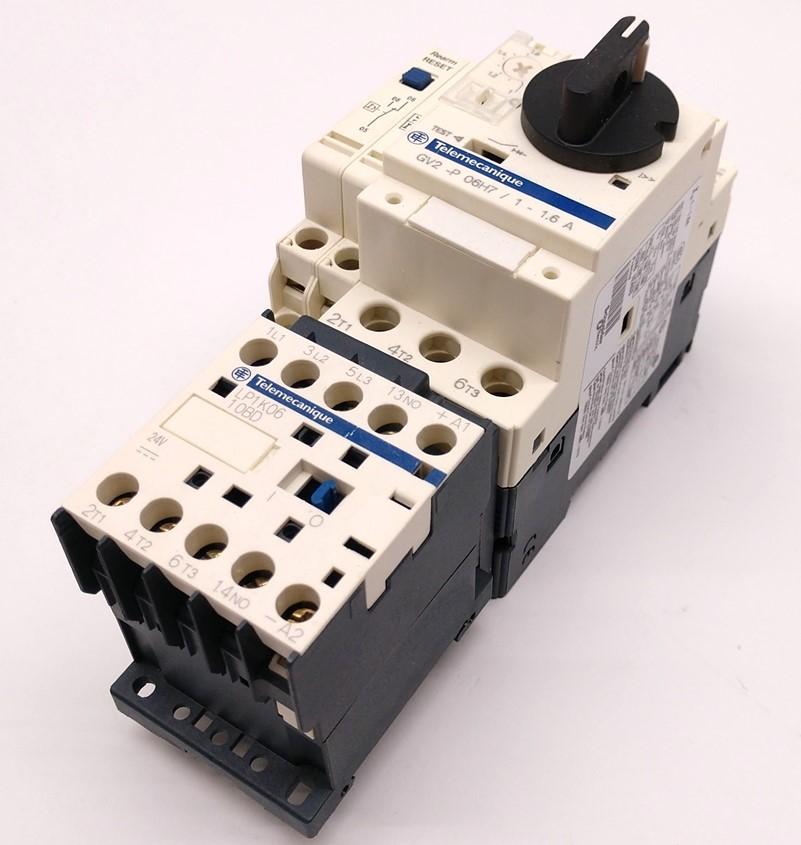 Used Telemecanique GV2-P06H7 Motor Starter Circuit Breaker Controller w/Contactor