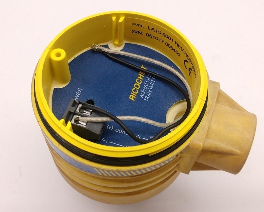Used Flowline LA15-5001 Ultrasonic Level Transmitter, 3/4" NPT, 12 to 36 VDC