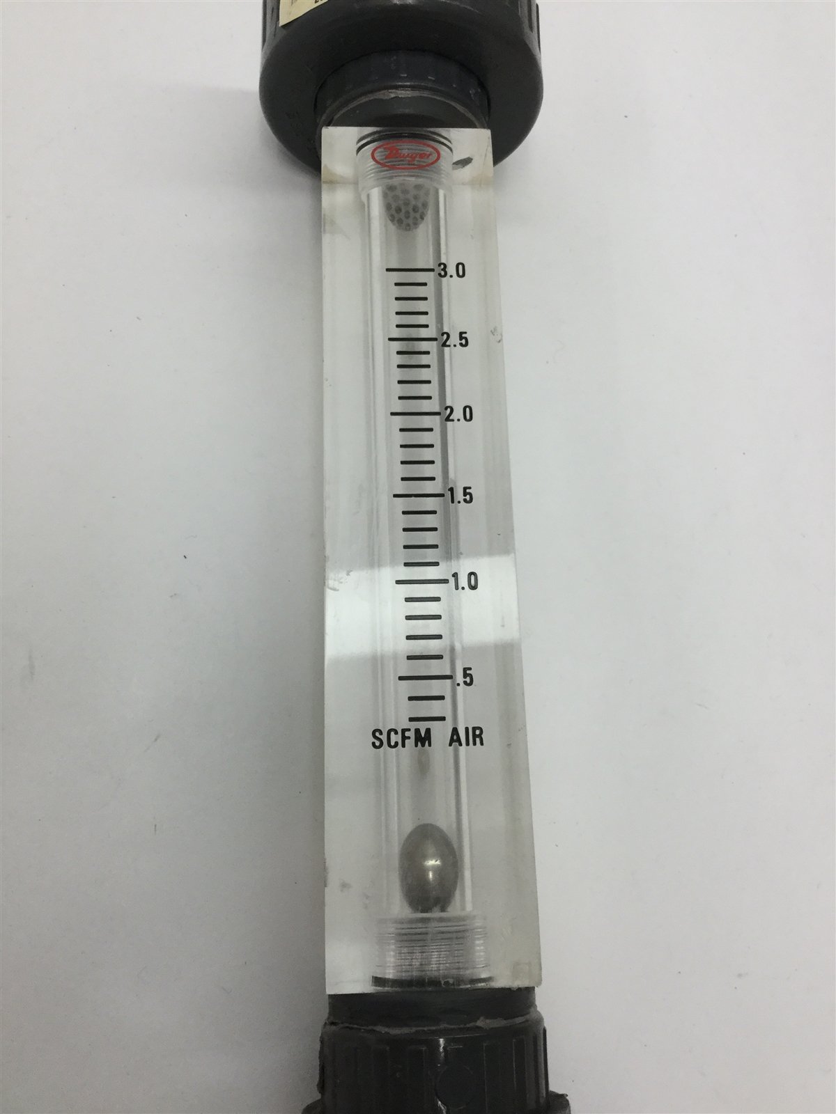 Used Dwyer VFB-90-EC Air Flow Meter, Range: 0.3-3.0 SCFM, Connection: 3/4" PVC SCH.80