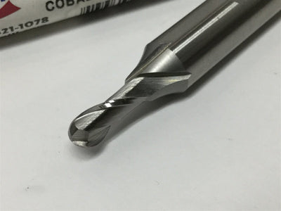 New – Open box Melin AP-12M5-B Ball Nose Radius 5mm End Mill, 30 Degree Helix Cobalt, 2-Flute