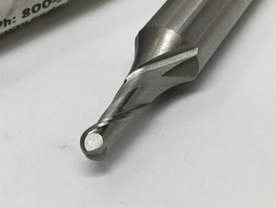 New – Open box Melin AP-12M4-B Ball Nose Radius 4mm End Mill, 30 Degree Helix Cobalt, 2-Flute