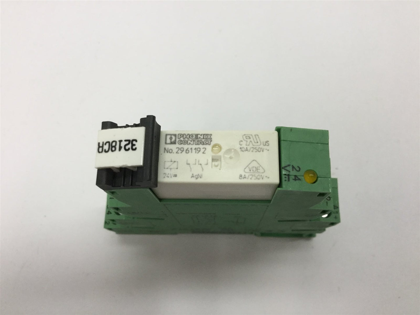 Used Lot of 2 Phoenix Contact 2961192 Solid State Relay, W/ PLC-BSC-24DC/21-21 Socket