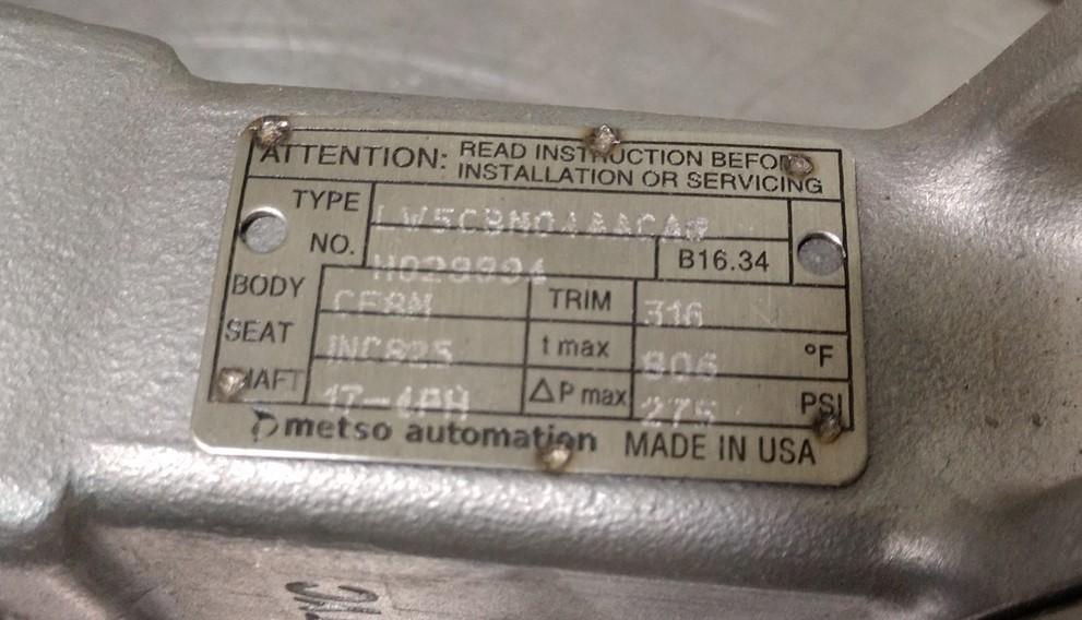Used Jamesbury Quadra-Power II Valve Actuator w/ABB AV 2320010 I/P Positioner & Valve