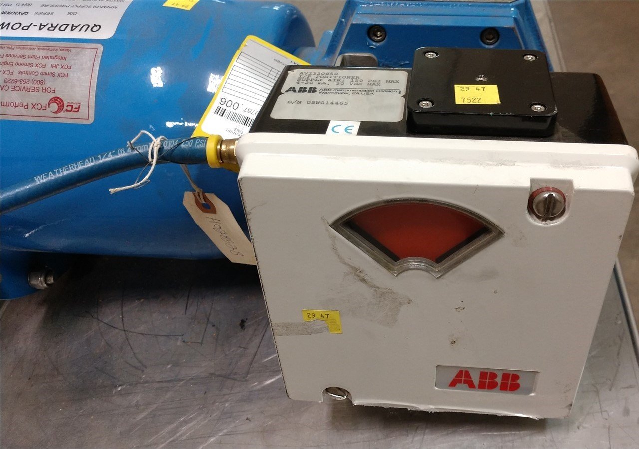 Used Jamesbury Quadra-Power II Valve Actuator w/ABB AV 2320010 I/P Positioner & Valve