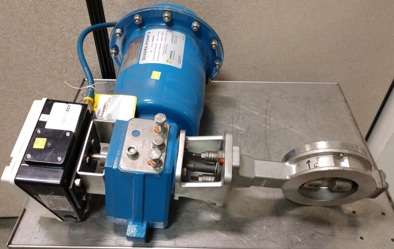 Used Jamesbury Quadra-Power II Valve Actuator w/ABB AV 2320010 I/P Positioner & Valve