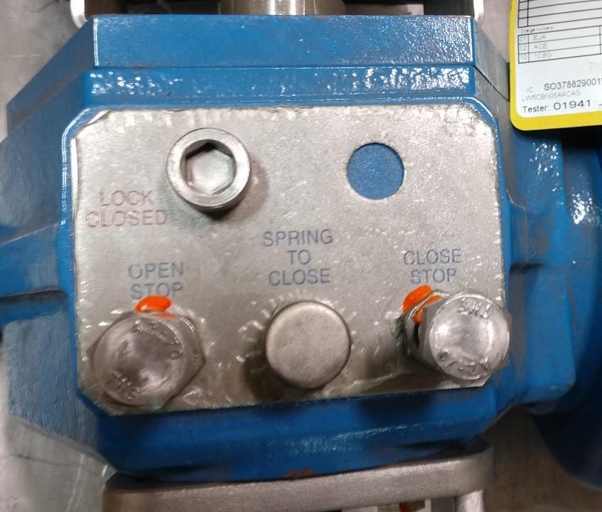 Used Jamesbury Quadra-Power II Valve Actuator w/ABB AV 2320010 I/P Positioner & Valve