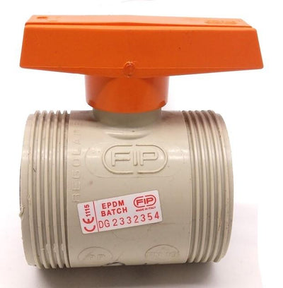 Used FIP PN 10 40-1 1/4" DN 32 Ball Valve, Polypropylene, 1/4 Turn T Handle