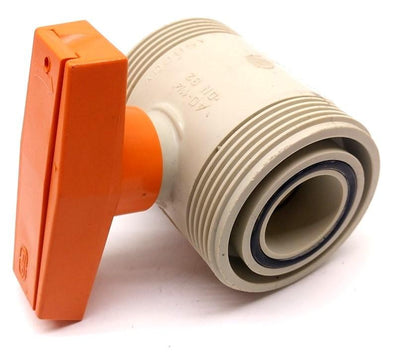 Used FIP PN 10 40-1 1/4" DN 32 Ball Valve, Polypropylene, 1/4 Turn T Handle