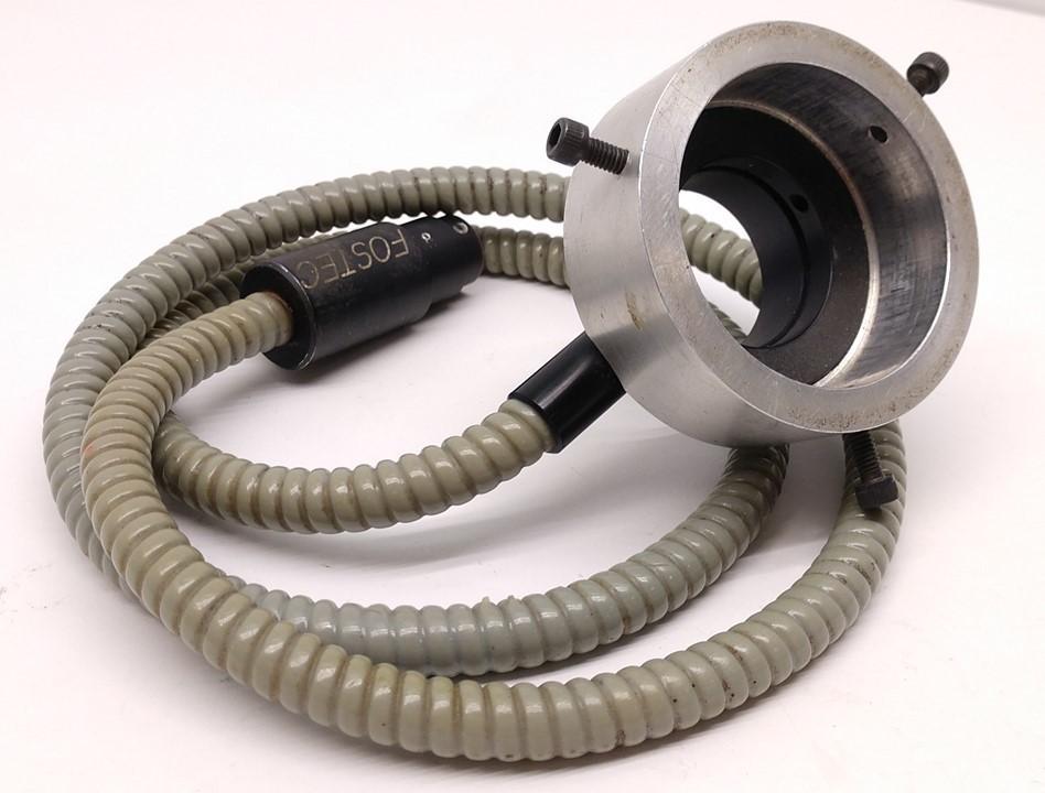 Used Fostec Fiber Optic Ring Light, Bundle: 1/4", Ring ID: 1 1/4", Cable Length: 38"