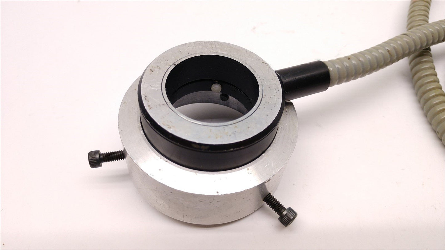 Used Fostec Fiber Optic Ring Light, Bundle: 1/4", Ring ID: 1 1/4", Cable Length: 38"