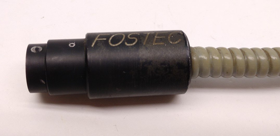 Used Fostec Fiber Optic Ring Light, Bundle: 1/4", Ring ID: 1 1/4", Cable Length: 38"