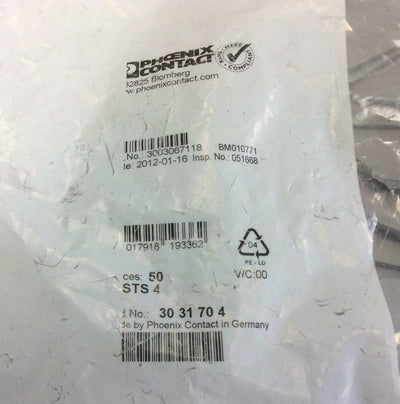 New – Open box Lot of 50 Phoenix Contact Typ D-STS 4 Terminal Block Partition Plate Cover Gray