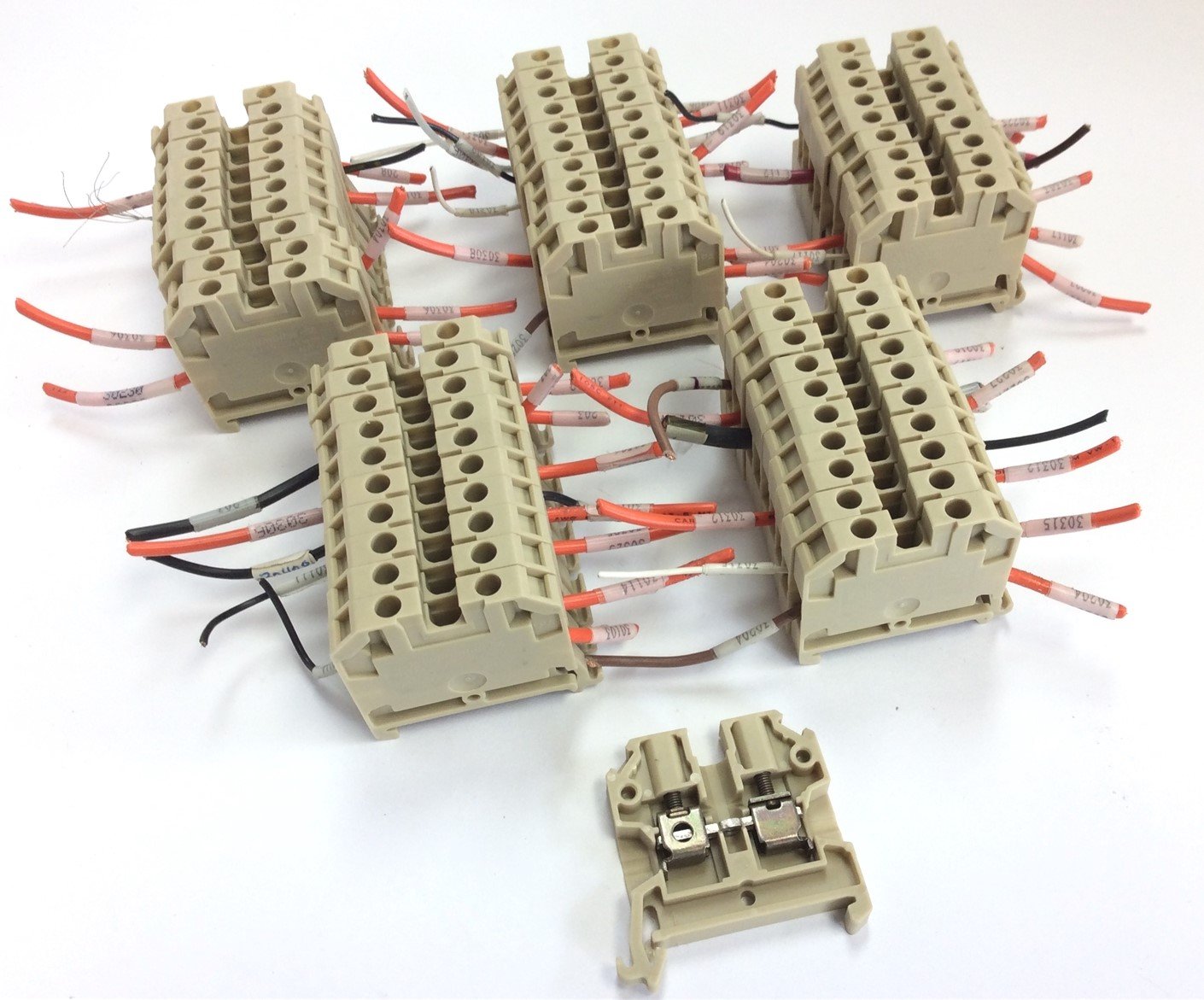 Used Lot of 50 Weidmuller SAK 4/35 Feed Through Screw Terminal Block 600V 36A 26-10AW