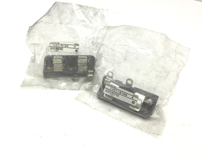 New Lot of 2 Allen Bradley 1491-N100 Fuse Block, Voltage: 250V, Amperage: 30A