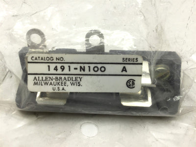 New Lot of 2 Allen Bradley 1491-N100 Fuse Block, Voltage: 250V, Amperage: 30A