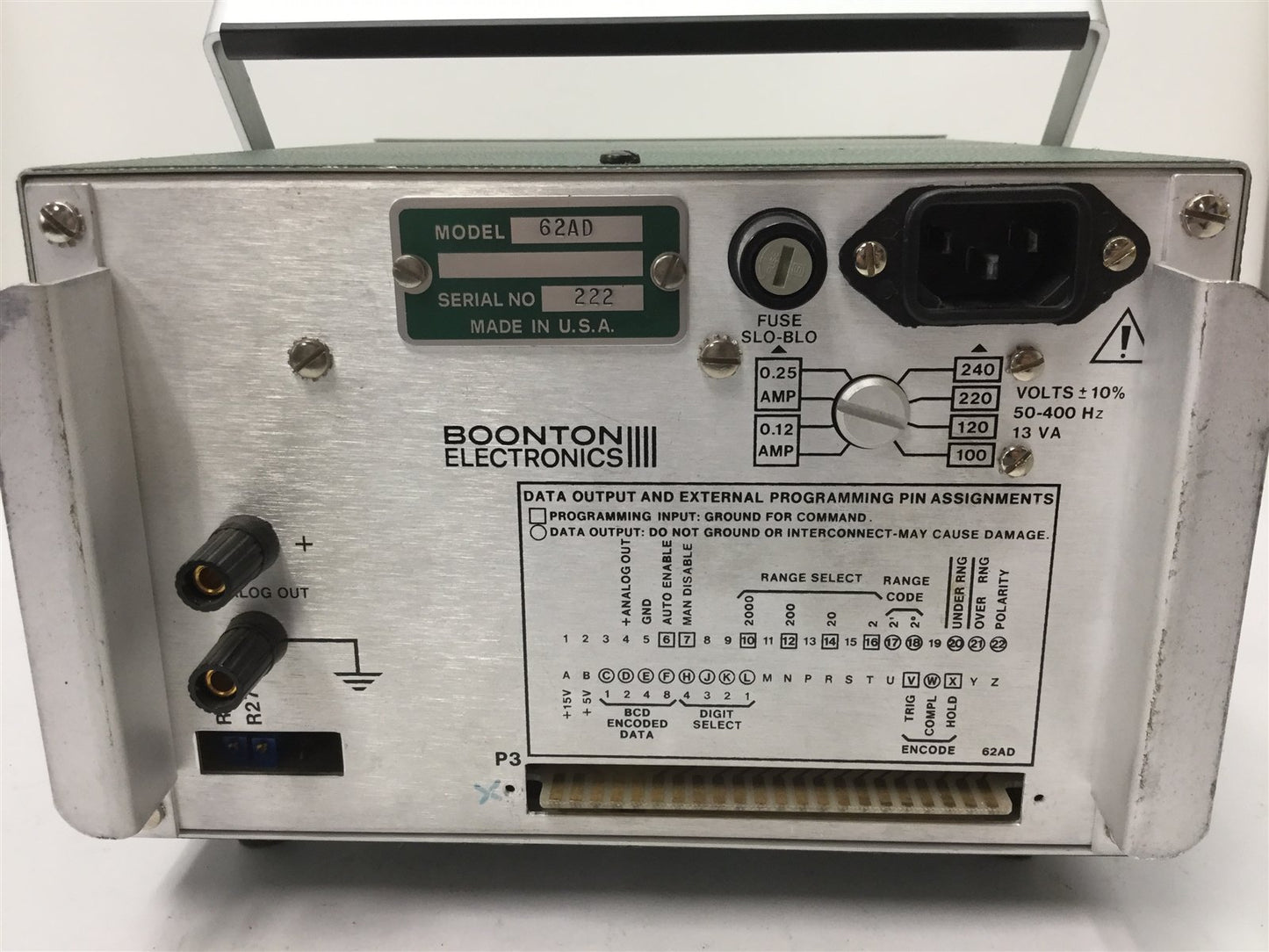 Used Boonton Electronics 62AD Inductance Meter, Full Scale Range: 2/20/200/2000µH