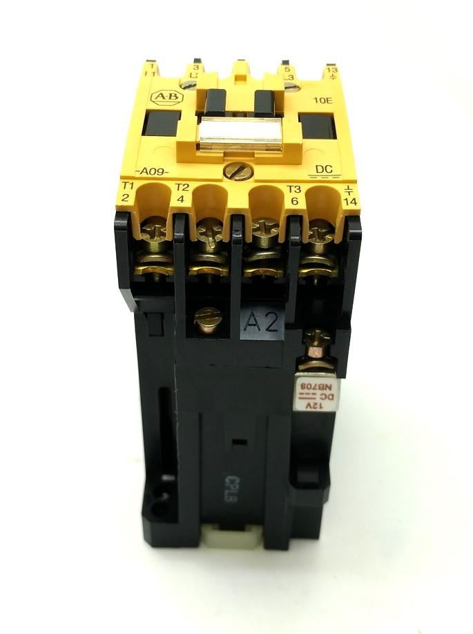 New Allen Bradley 100-A09NZ123 Magnetic Contactor, 3-Pole, 12VDC Coil, 600VAC 9A