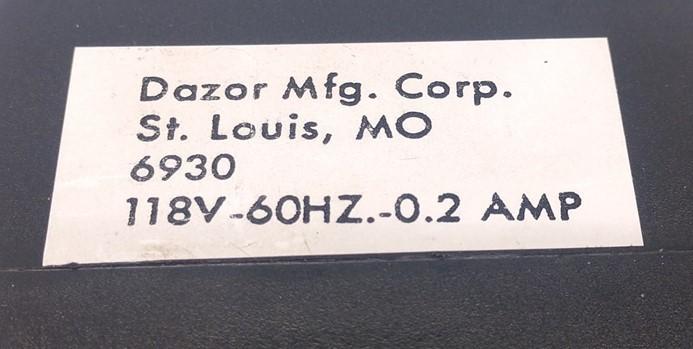 Used Dazor Model 6930 Lamp, Halogen Lighting w Flexible Arm, 118V, 60Hz, 0.2 Amp