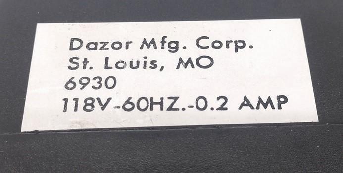 Used Dazor Model 6930 Lamp, Halogen Lighting w Flexible Arm, 118V, 60Hz, 0.2 Amp