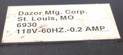Used Dazor Model 6930 Lamp, Halogen Lighting w/Flexible Arm, 118V, 60Hz, Missing Bulb