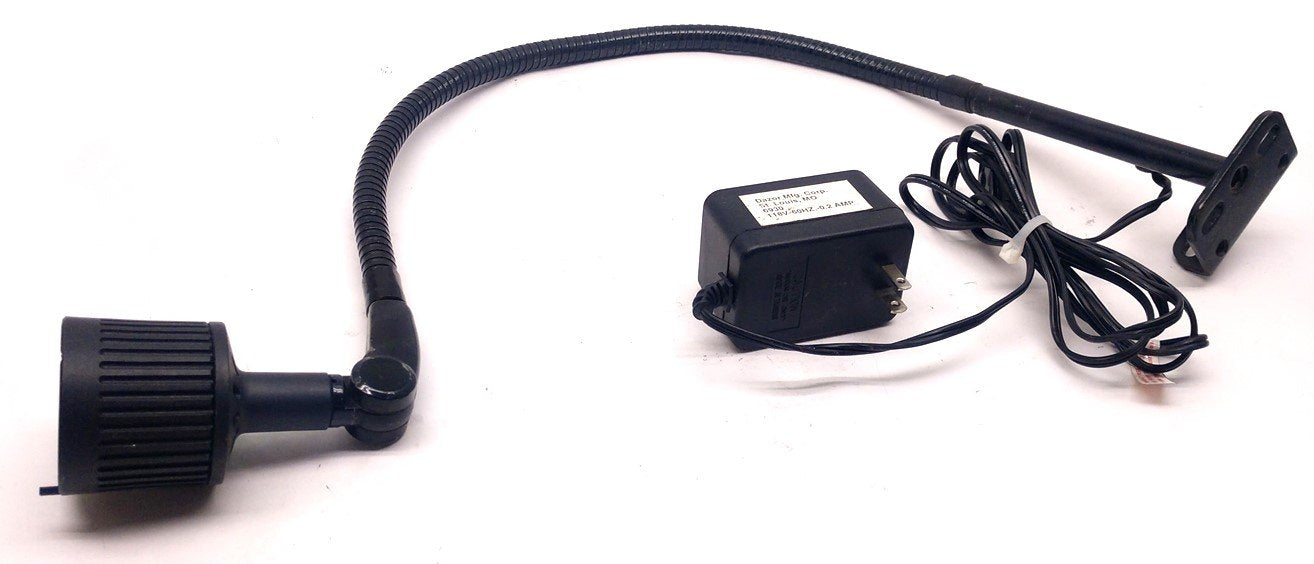 Used Dazor Model 6930 Lamp, Halogen Lighting w/Flexible Arm, 118V, 60Hz, Missing Bulb