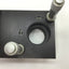 Used Adjustable Laser Turning Mirror Holder, With 2x Mitutoyo 0.5" Micrometers