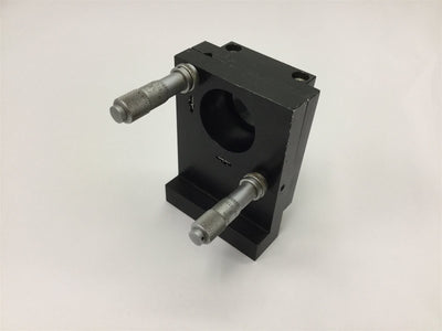 Used Adjustable Laser Turning Mirror Holder, With 2x Mitutoyo Micrometers 0.5" Stroke