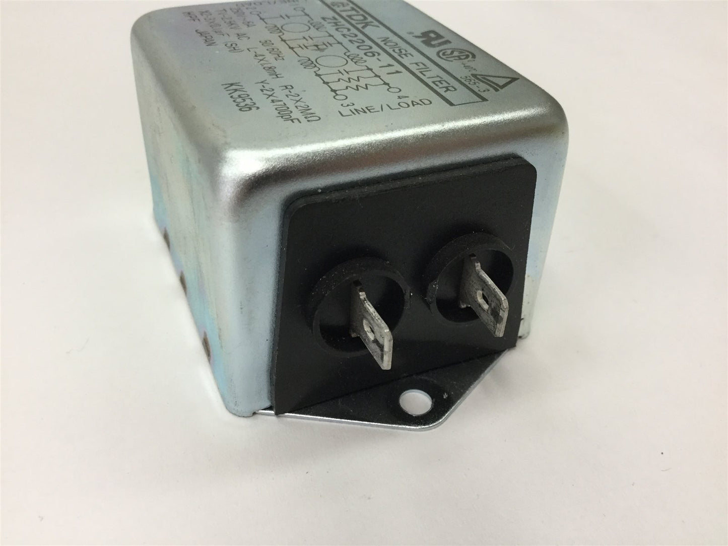 Used TDK ZHC2206-11 Noise Filter, Rating: 250VAC 6A 50/60Hz, High Pot: 2.5kVAC