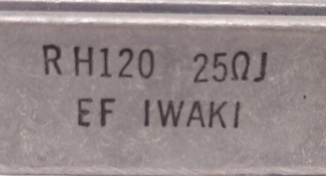 Used Iwaki EF RH120 25OJ External Regenerative Resistor, Resistance: 25 Ohms