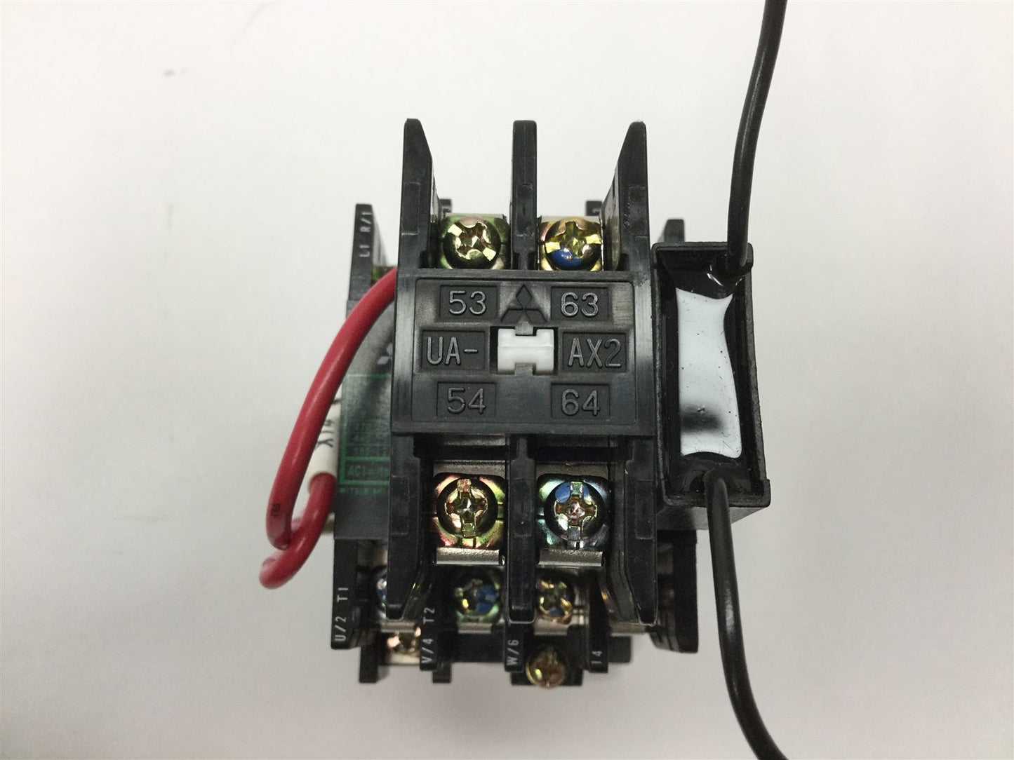 Used Mitsubishi S-K10 Contactor, 3-Pole with N/O Aux, with UA-AX2 Auxiliary Block