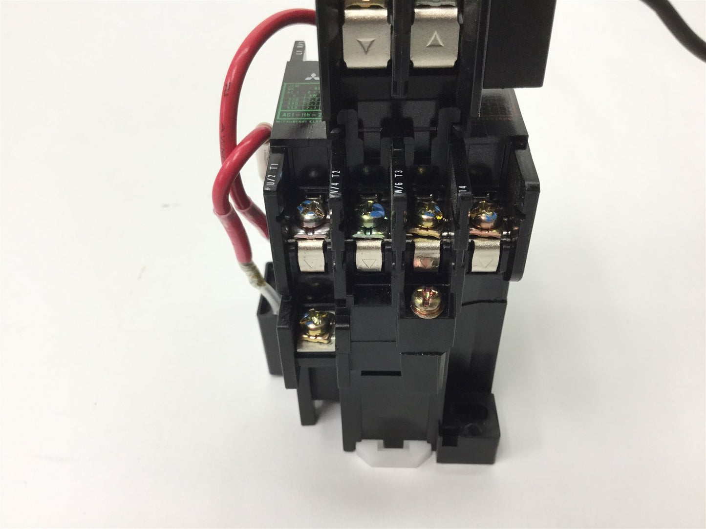 Used Mitsubishi S-K10 Contactor, 3-Pole with N/O Aux, with UA-AX2 Auxiliary Block