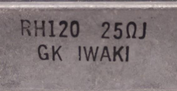 Used Iwaki GK RH120 25OJ External Regenerative Resistor, Resistance: 25 Ohms