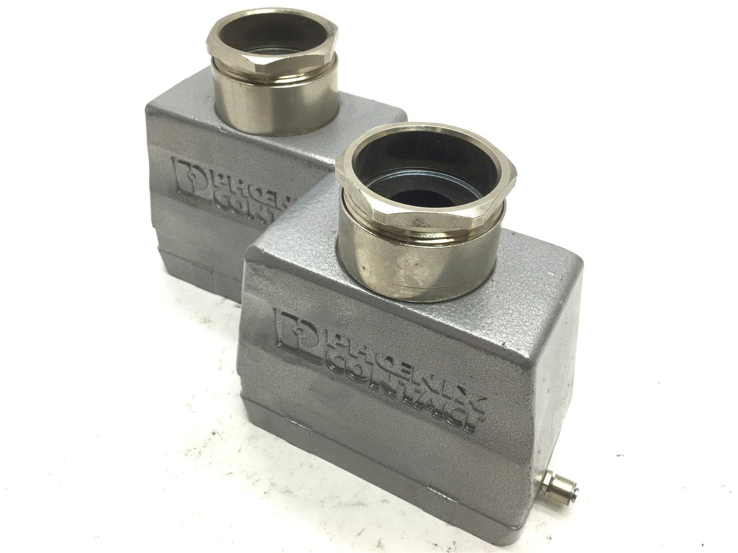 Used Lot of 2 Phoenix Contact 1775606 13-TFL/PG29G Aluminum Connector Cover