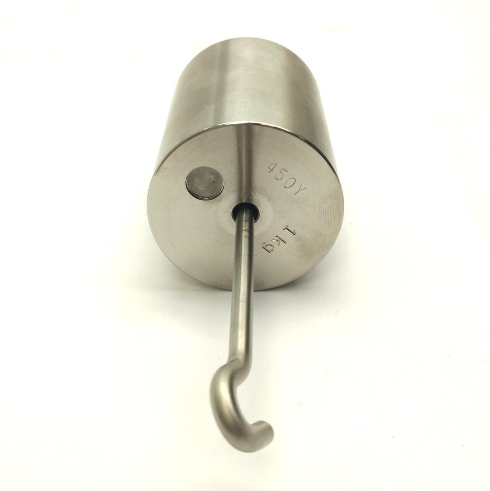 Used Calibration Weight, Hook Style, 1kg, 450 Stainless Steel, 138 x ?55.5mm