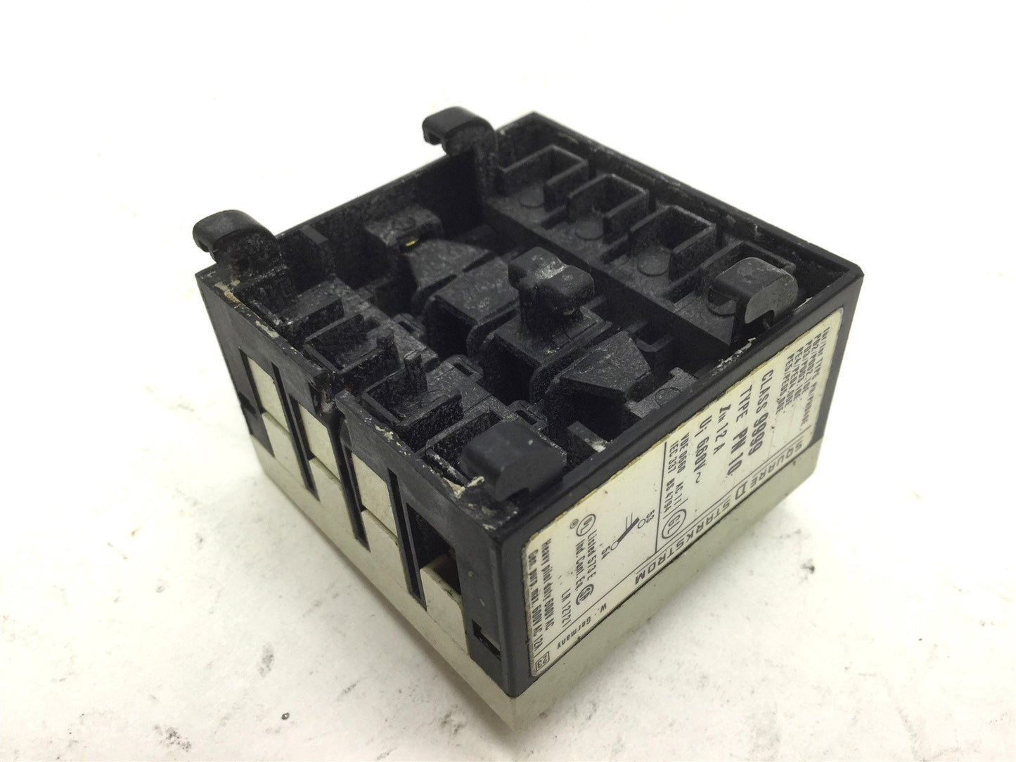 Used Lot of 2 Square D Class 9999 PN10 Auxiliary Contact Voltage 600VAC, Amperage 12A