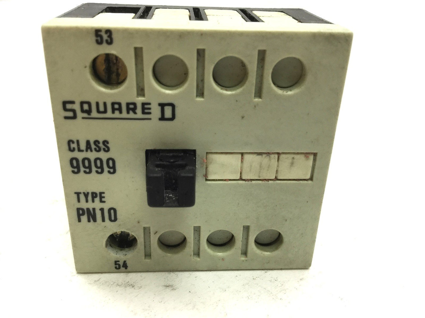 Used Lot of 2 Square D Class 9999 PN10 Auxiliary Contact Voltage 600VAC, Amperage 12A