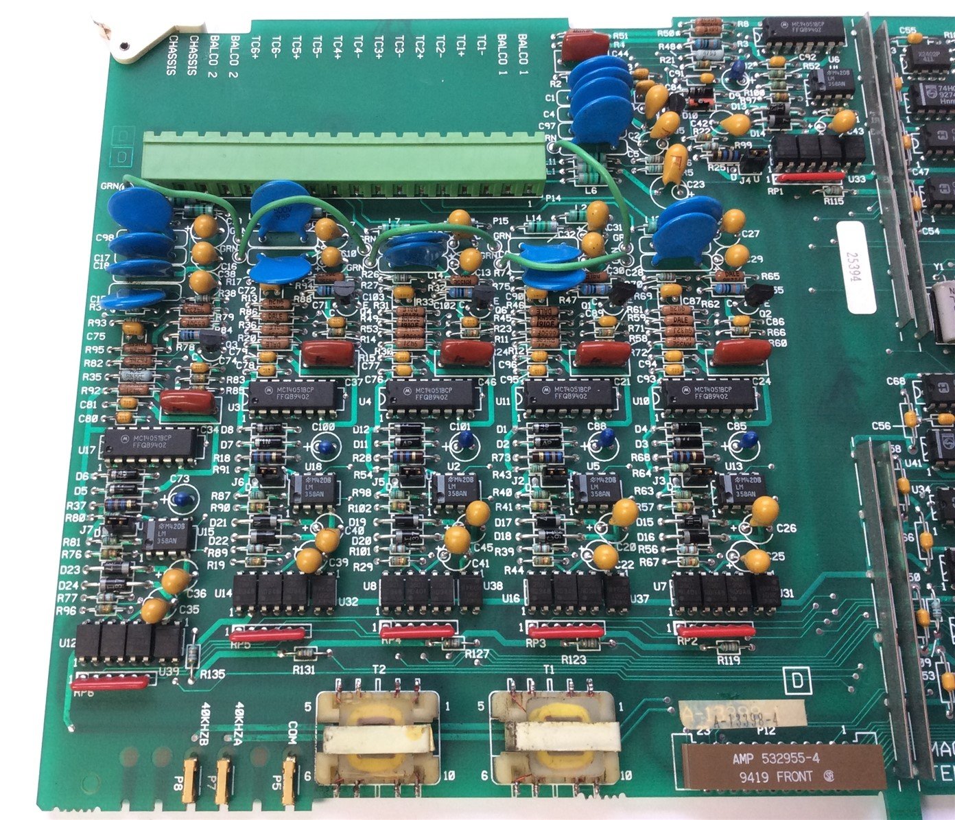 Used Barber Colman Maco 4000 A-13398-4 Temp Temperature Control PCB Board A133984