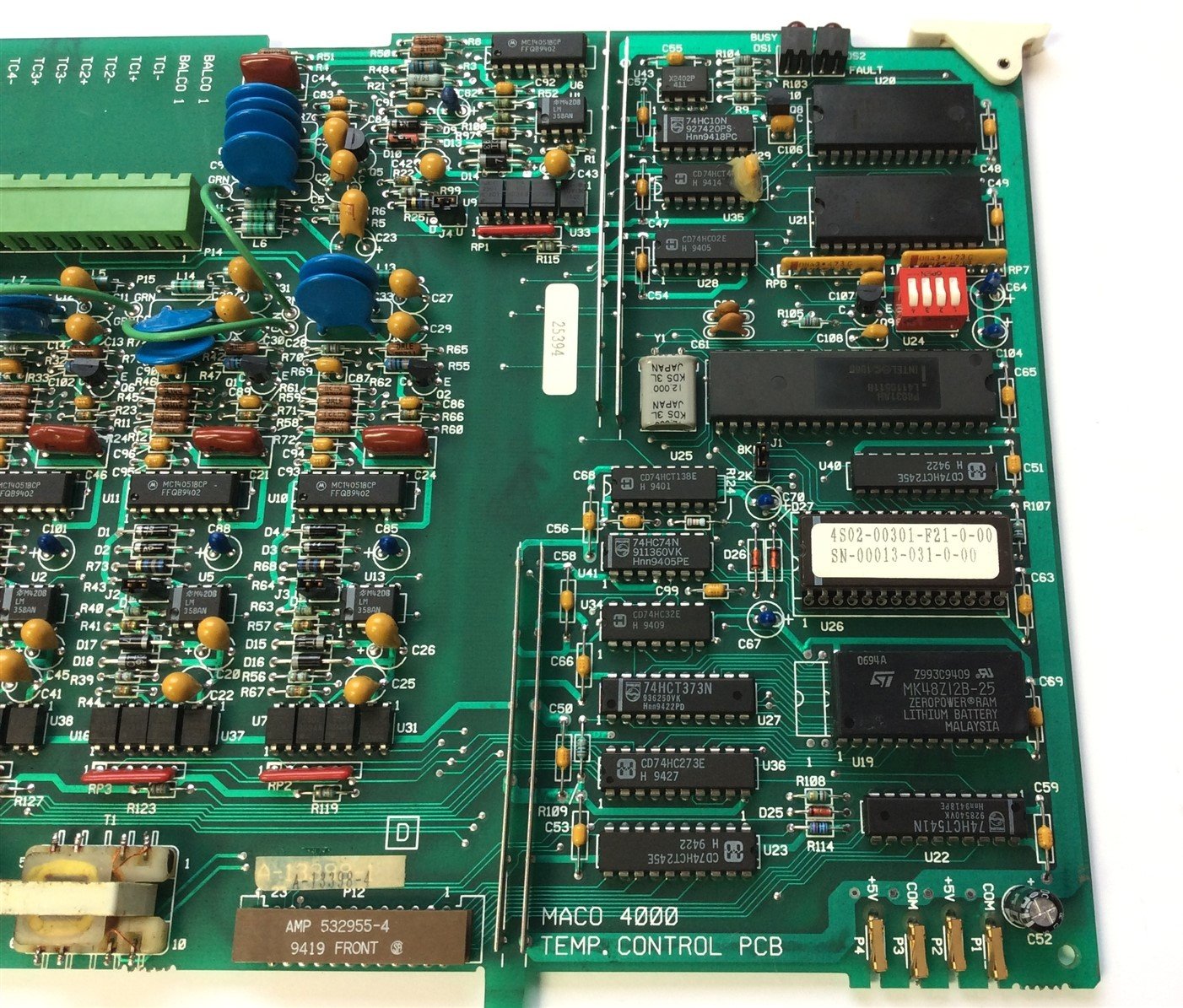 Used Barber Colman Maco 4000 A-13398-4 Temp Temperature Control PCB Board A133984