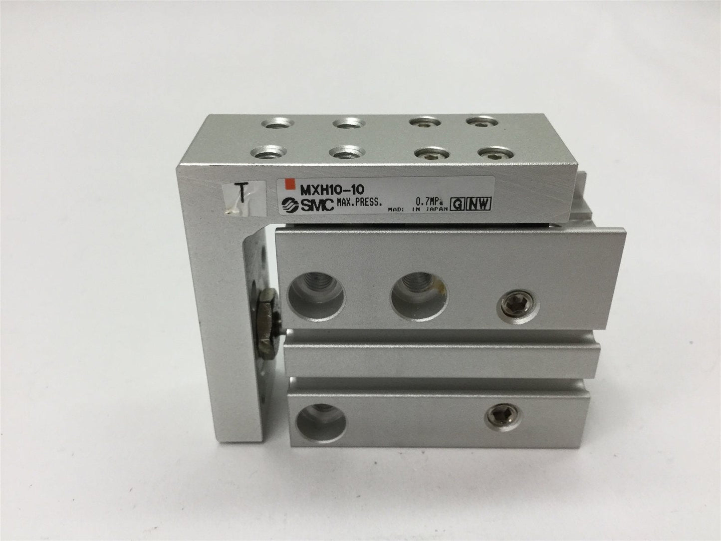 Used SMC MXH10-10 Precision Slide Table, Bore: 10mm, Stroke: 10mm, Pressure: 0.7MPa