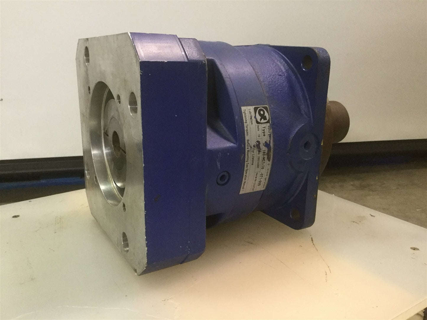Used Alpha Getriebebau SP 180-MC1-10-071-000 Planetary Gear Head Speed Reducer 10:1