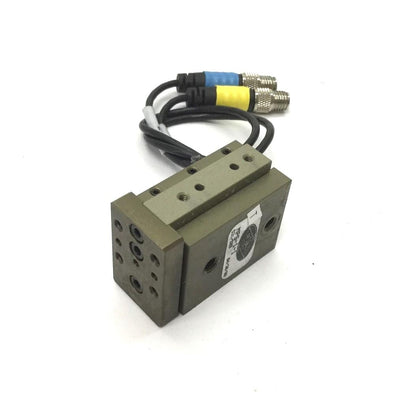 Used Destaco MPS-1-1 Mini Roller Bearing Dual-V Rail Thruster Air Slide, 0.5" Stroke