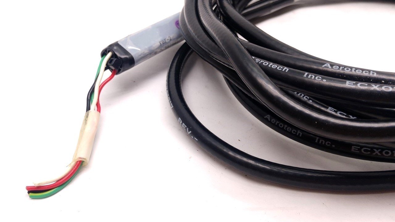 Used Aerotech 630C2084-2 Ferrite Bead Filter Low Power Motor Cables w/Flying Leads
