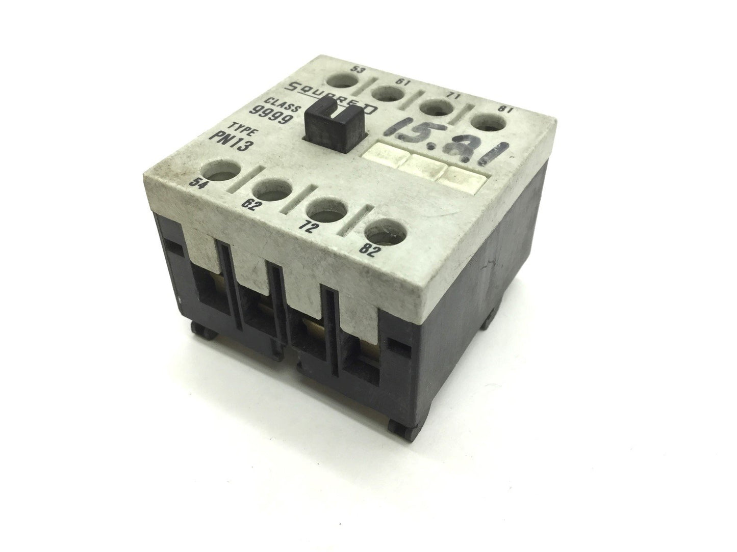 Used Square D Class 9999 PN13 Auxiliary Contact Voltage 600VAC, Amperage 12A