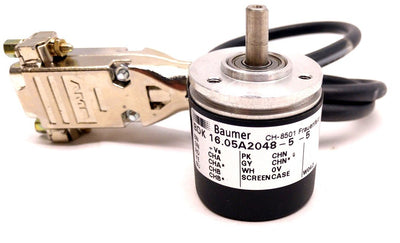Used Baumer BDK 16.05A2048-5-5 5mm Incremental Shaft Encoder, 5VDC